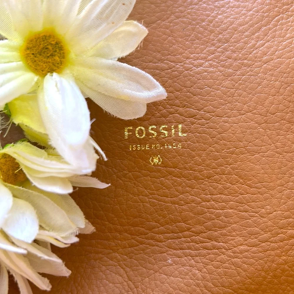 FOSSIL🍁LEATHER HOBO Shoulder Bag PURSE🤎ZB6459 Single Strap w/Pockets